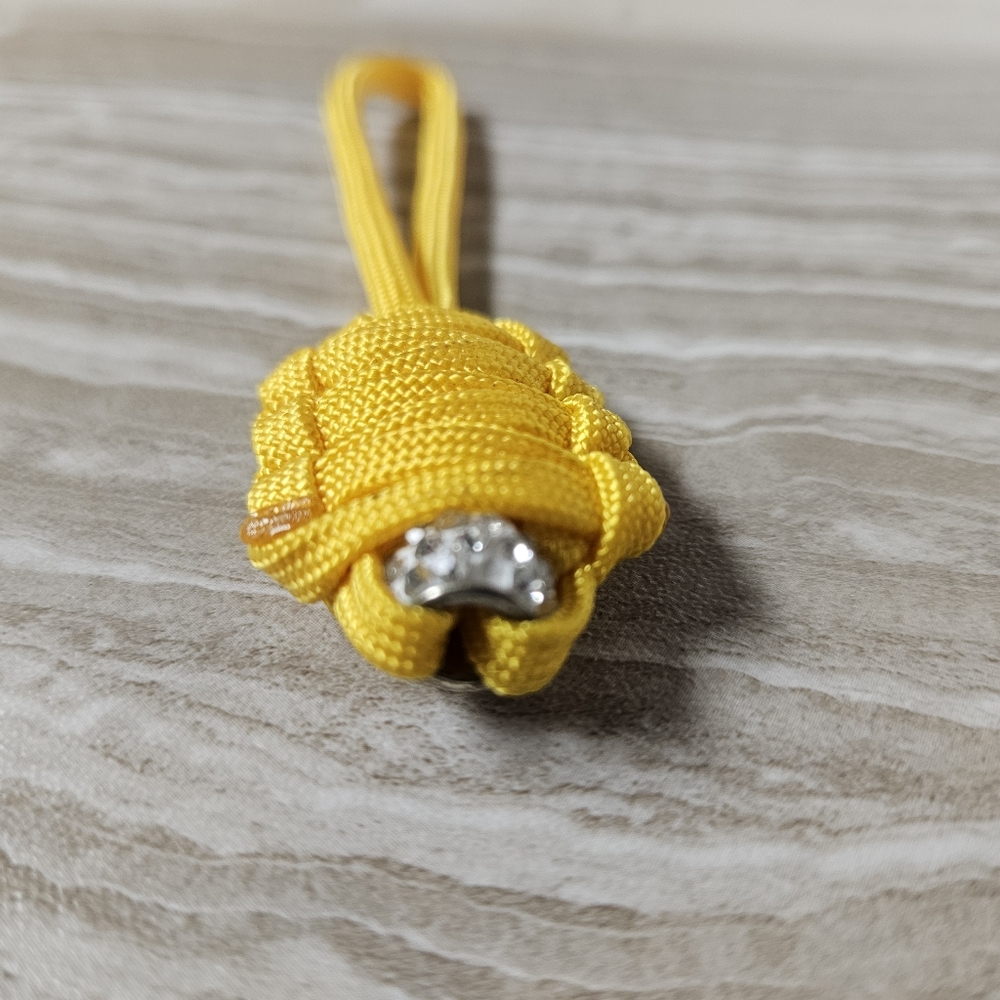 Yellow 550 Paracord‎ Keychain Accessory - Picture 3 of 5